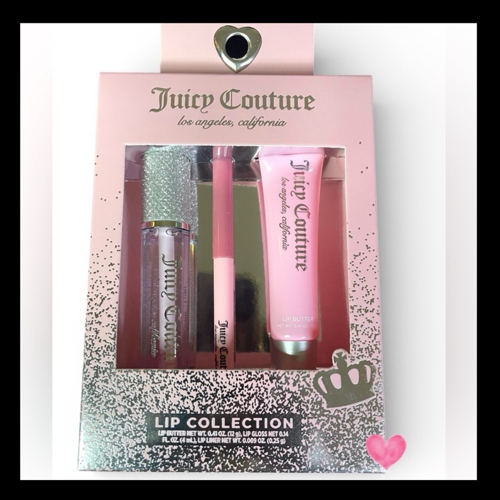 Juicy Couture 3-pc Lip Collection~ Lip: Butter Liner Gloss Natural JC Gift NIP